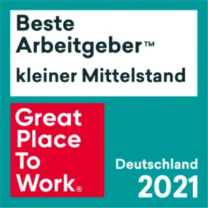 Bester Arbeitgeber kleiner Mittelstand 2021 Siegel